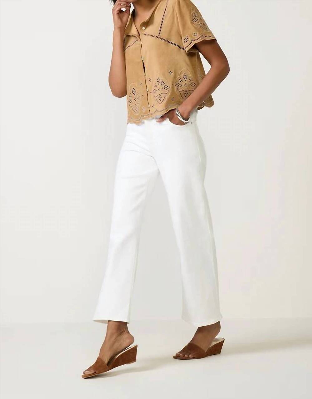 NEW FRAME the mellow jeans in white